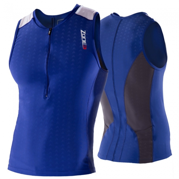 Zone3 Aquaflo tri top zwart-blauw heren 2015 Z14176